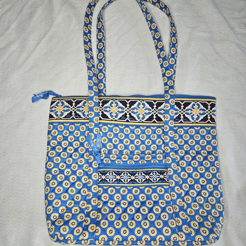 Vera Bradley Villager Tote Bag In Riviera Blue